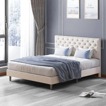 Load image into Gallery viewer, Full Size Platform Bed Frame with Luxury Headboard - EK CHIC HOME