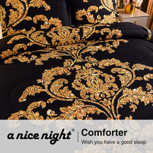 Load image into Gallery viewer, Paisley Yellow Flower Microfiber Comforter Set, - EK CHIC HOME