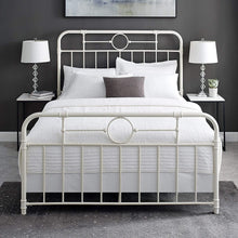 Load image into Gallery viewer, Queen Metal Pipe Bed Frame in Antique White - EK CHIC HOME