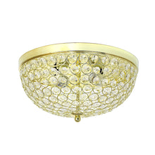 Load image into Gallery viewer, 2 LightElipse Crystal Flush Mount Ceiling Light Gold - EK CHIC HOME