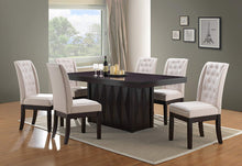 Load image into Gallery viewer, 7-Piece Rectangular Dinette Dining Room Set, Table &amp; 6 Chairs, Walnut - EK CHIC HOME