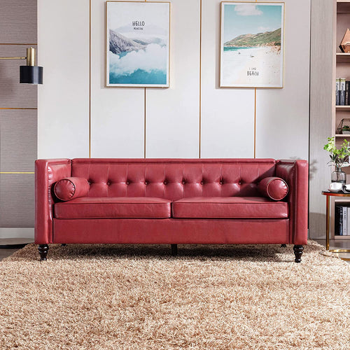 77''  Mid Century Modern Sofa, 3 Seater - EK CHIC HOME