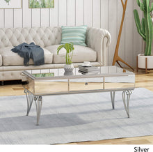 Load image into Gallery viewer, Modern Mirrored Coffee Table with Drawer - EK CHIC HOME