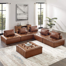 Load image into Gallery viewer, Modern Leather Upholstered Square Modular Sectional Sofa - EK CHIC HOME