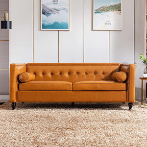 77''  Mid Century Modern Sofa, 3 Seater - EK CHIC HOME