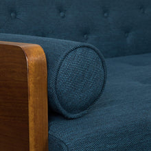 Load image into Gallery viewer, Mid-Century Modern Tufted Fabric Sofa, Navy Blue - EK CHIC HOME