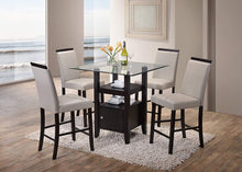 Load image into Gallery viewer, 5-Piece Counter Height Dining Set, Table &amp; 4 Chairs (White) - EK CHIC HOME