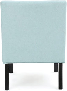 Contemporary Fabric Slipper Accent Chair (Set of 2), Light Blue - EK CHIC HOME