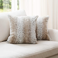 Load image into Gallery viewer, Embossed Faux Fur Throw Pillows - Set of 2 Lumbar - EK CHIC HOME