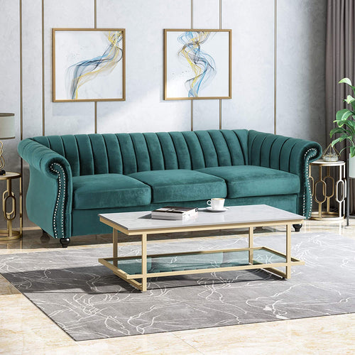 Modern Glam Velvet 3 Seater Sofa - EK CHIC HOME