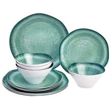 Load image into Gallery viewer, 12-Piece Melamine Dinnerware Set - Service for 4 - EK CHIC HOME