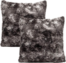 Load image into Gallery viewer, Super Soft Fuzzy Faux Fur Throw Pillow Cover 18x18 Inches 2-Pack - EK CHIC HOME