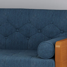 Load image into Gallery viewer, Mid-Century Modern Tufted Fabric Sofa, Navy Blue - EK CHIC HOME