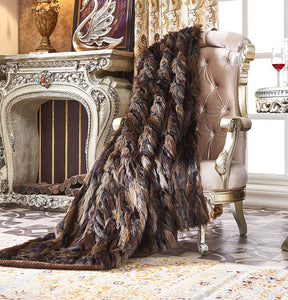 Faux Fur Throw, Fur Blankets Super Soft  60"x70 - EK CHIC HOME