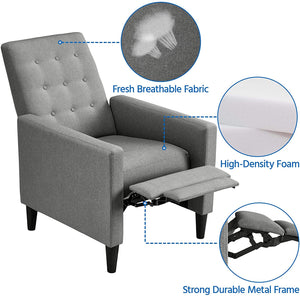 2pcs Fabric Recliner Sofa Mid-Century Modern - EK CHIC HOME