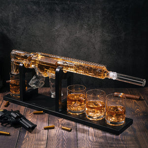 AR15 Whiskey Decanter Set - Limited Edition Gun Decanter - EK CHIC HOME