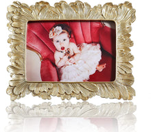 Load image into Gallery viewer, Gold 5x7 Vintage Picture Frames High Definition Glass - EK CHIC HOME