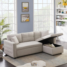 Load image into Gallery viewer, 87.7&quot; Reversible Sleeper Sectional Sofa with Pull-Out Bed - EK CHIC HOME