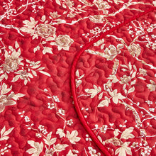 Load image into Gallery viewer, Red Quilt Set, Vintage Floral Flowers Pattern Printed - EK CHIC HOME
