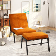 Load image into Gallery viewer, Velvet Accent Chair with Ottoman - EK CHIC HOME