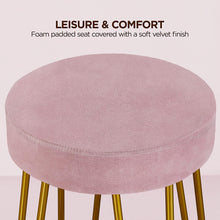 Load image into Gallery viewer, Bar Counter Height Stools with Upholstered Velvet Round - EK CHIC HOME