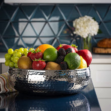 Load image into Gallery viewer, Salad Bowl and Serving Utensils - Hammered Detailing - EK CHIC HOME