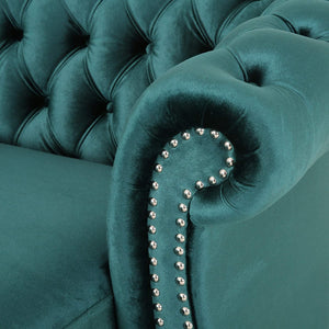 Modern Glam Chesterfield Chaise Lounge - EK CHIC HOME