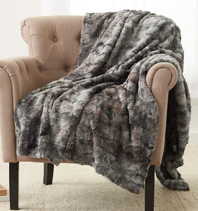 ULTRA PLUSH Faux Fur Throw Blanket 63" x 87" - EK CHIC HOME