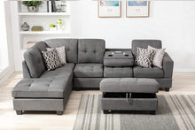 Load image into Gallery viewer, Reversible Sectional Sofa Set, Modern L-Shaped - EK CHIC HOME