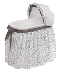 Oval Rocking Baby Bassinet with Bedding, Storage, and Pad - EK CHIC HOME