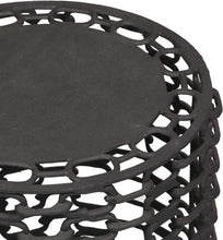Load image into Gallery viewer, Modern Aluminum Accent Table, Textured Black - EK CHIC HOME