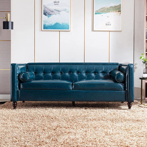 77''  Mid Century Modern Sofa, 3 Seater - EK CHIC HOME