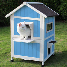 Load image into Gallery viewer, Outdoor Cat Shelter with Escape Door Rainproof Outside Kitty House - EK CHIC HOME
