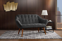 Load image into Gallery viewer, Couch for Living Room, Tufted Linen Fabric Love Seat - EK CHIC HOME