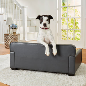 Pet Library Sofa Dog Bed, Large, 30"x40"x18", Gray - EK CHIC HOME