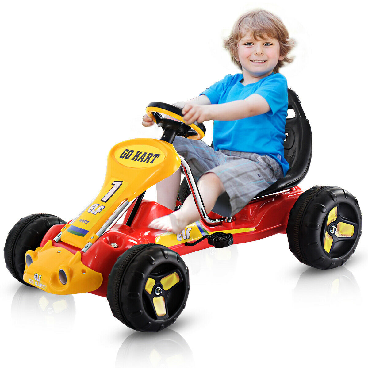 Go Kart Kids Ride On Car Pedal Powered Car 4 Wheel Racer Toy