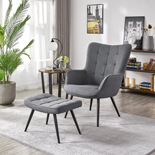 Load image into Gallery viewer, Modern Fabric Living Room Chair  and Ottoman Set - EK CHIC HOME