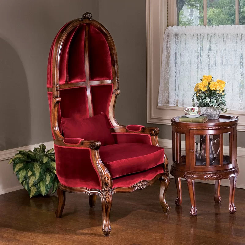 Fleur De Lis 30 Wide Velvet Balloon Chair Set of 2