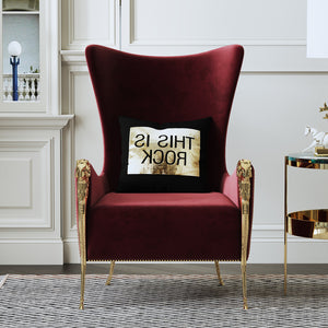 Chic Rivet Italian Design Modern Velvet Lounge Chair Set - EK CHIC HOME