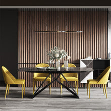 Load image into Gallery viewer, High Quality Black  Square Dining Table Set  (+6chairs) - EK CHIC HOME