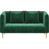 Luxury Modern Design Gold & Green Velvet Sofa Set - EK CHIC HOME