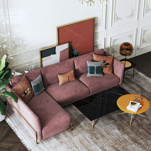 Luxury Modern Velvet Lounge Sectional Sofa - EK CHIC HOME
