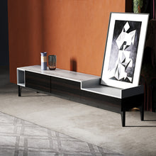 Load image into Gallery viewer, Glass Luxury TV Cabinet W/Drawers Living Room Furniture - EK CHIC HOME