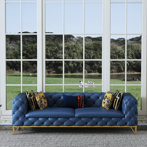 Luxury Designer Genuine Leather Sofa Set (2pcs) - EK CHIC HOME