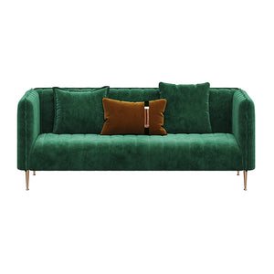 Luxury Modern Design Gold & Green Velvet Sofa Set - EK CHIC HOME