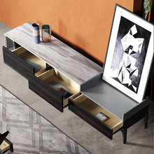 Load image into Gallery viewer, Glass Luxury TV Cabinet W/Drawers Living Room Furniture - EK CHIC HOME