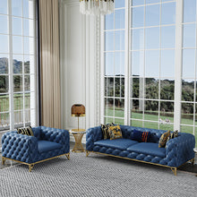 Load image into Gallery viewer, Luxury Designer Genuine Leather Sofa Set (2pcs) - EK CHIC HOME