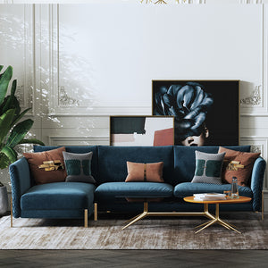 Luxury Modern Velvet Lounge Sectional Sofa - EK CHIC HOME