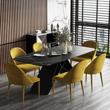 Load image into Gallery viewer, High Quality Black  Square Dining Table Set  (+6chairs) - EK CHIC HOME