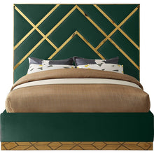 Load image into Gallery viewer, GREEN/GOLD Rogin Upholstered Flatform Bed - EK CHIC HOME